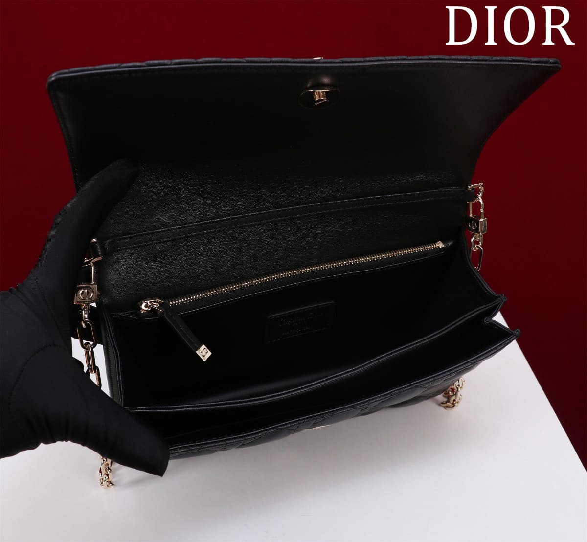 TÚI CHRISTIAN DIOR Mini Miss Dior Bag Black Cannage Lambskin