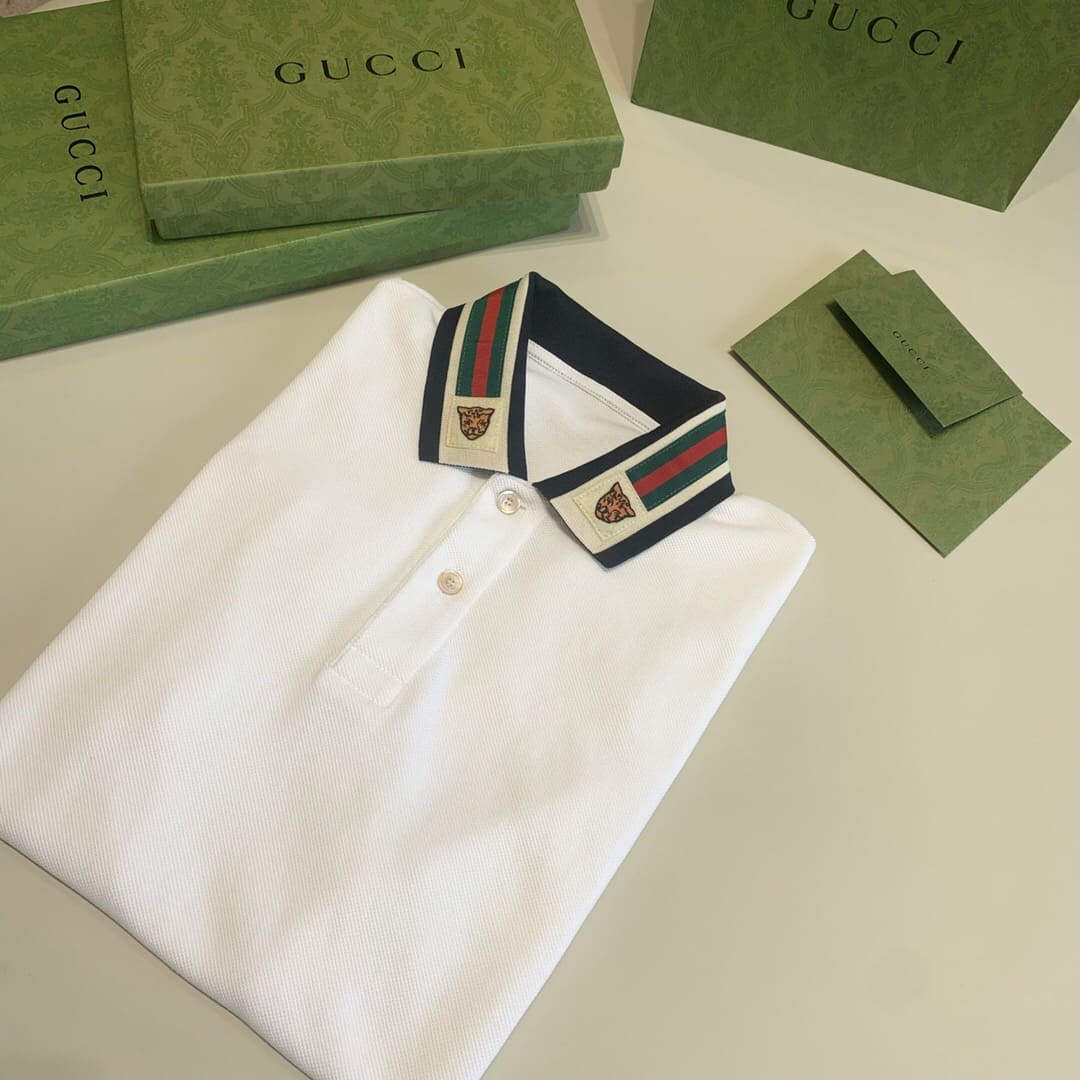 ÁO GUCCI GG POLO SHIRT MÀU TRẮNG UNISEX