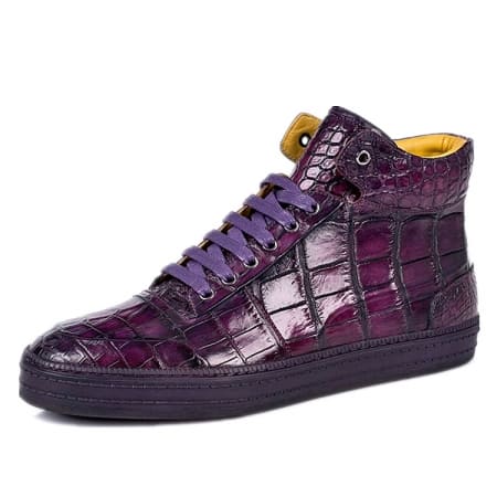 Giày sneaker Chukka da cá sấu dành cho nam thủ công có 4 màu