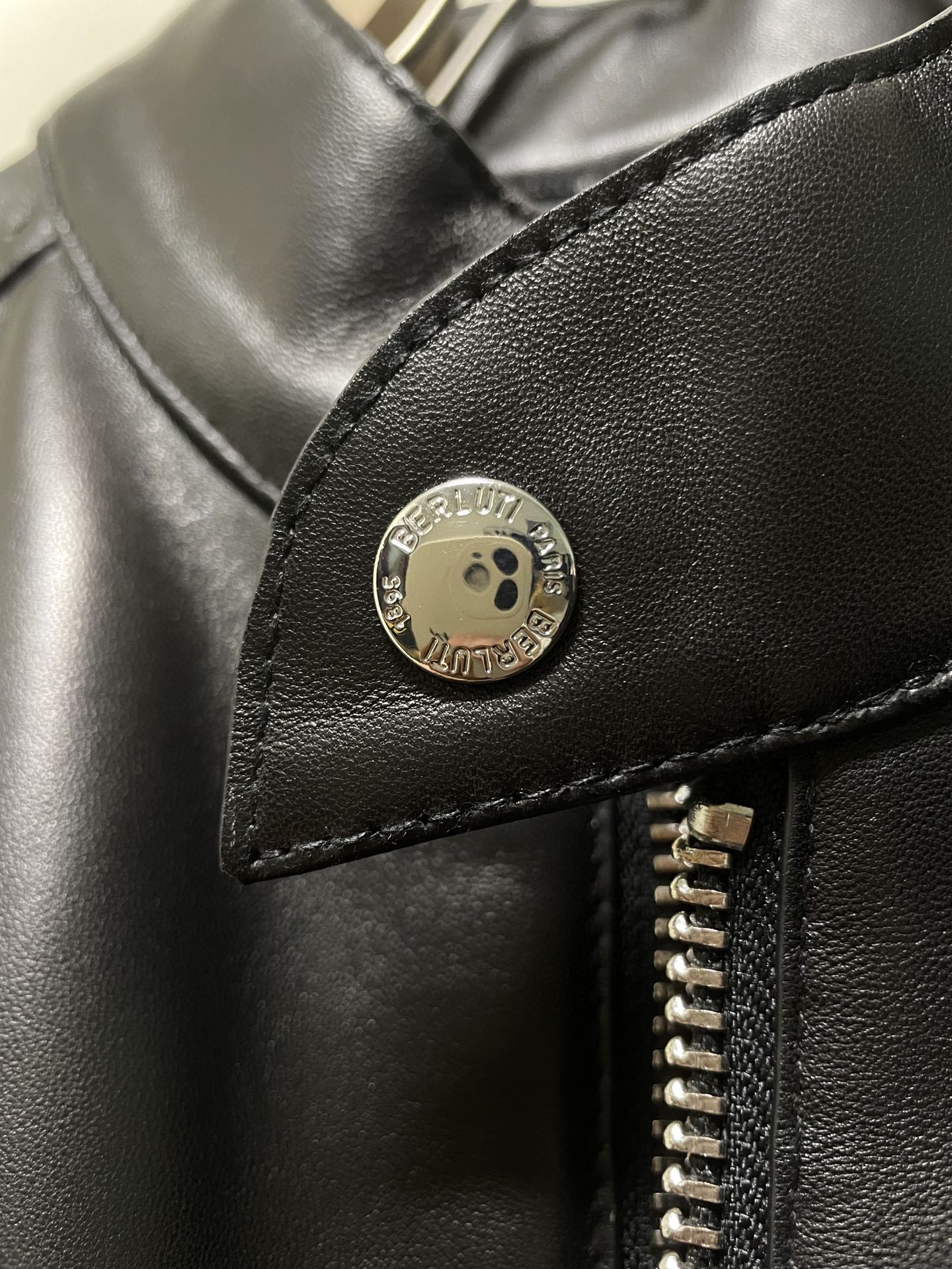 ÁO BERLUTI LEATHER JACKET BLACK