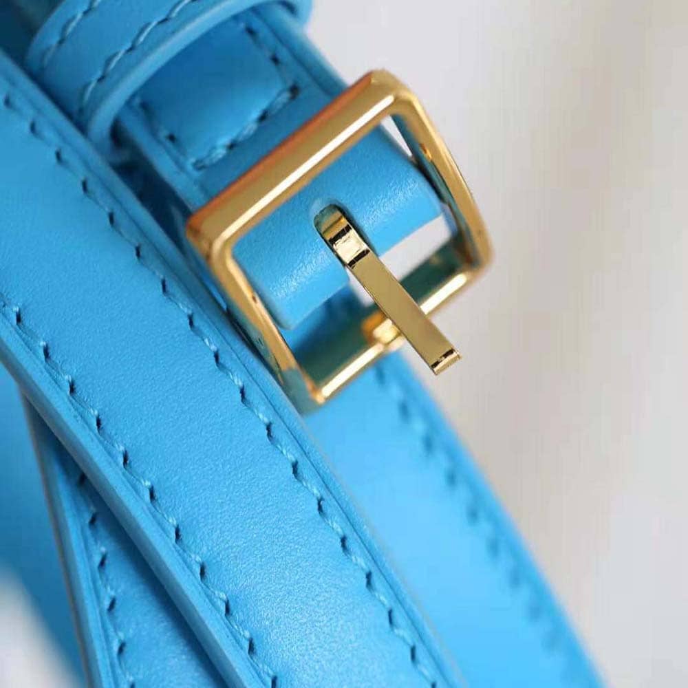 TÚI LOEWE Goya bằng da bê lụa màu xanh blue