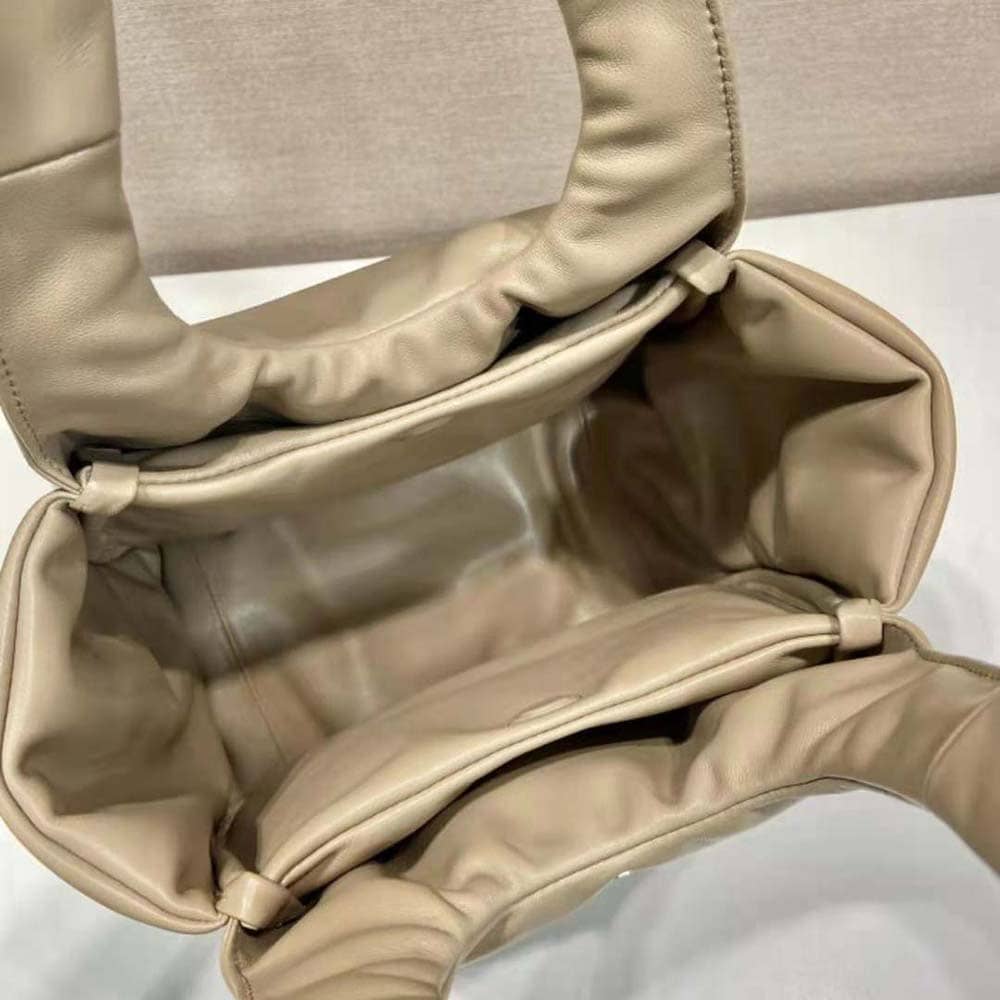 TÚI Prada Women Medium Padded Prada Soft Nappa Leather Bag-Beige