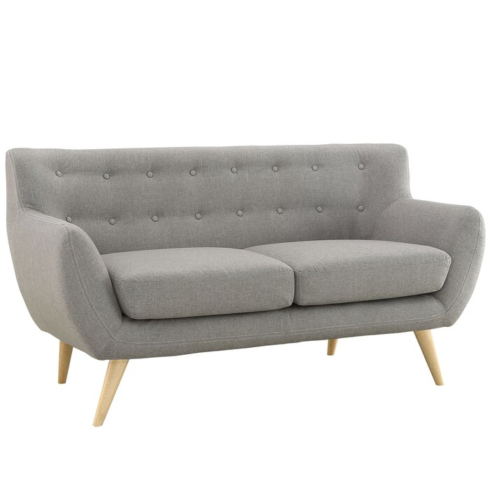 SOFA NỈ CHÂN GỖ BOAT SHAPE