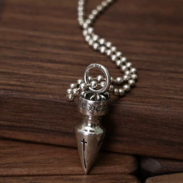 VÒNG CỔ CHROME HEARTS BULLET HÌNH VIÊN ĐẠN Bạc S925