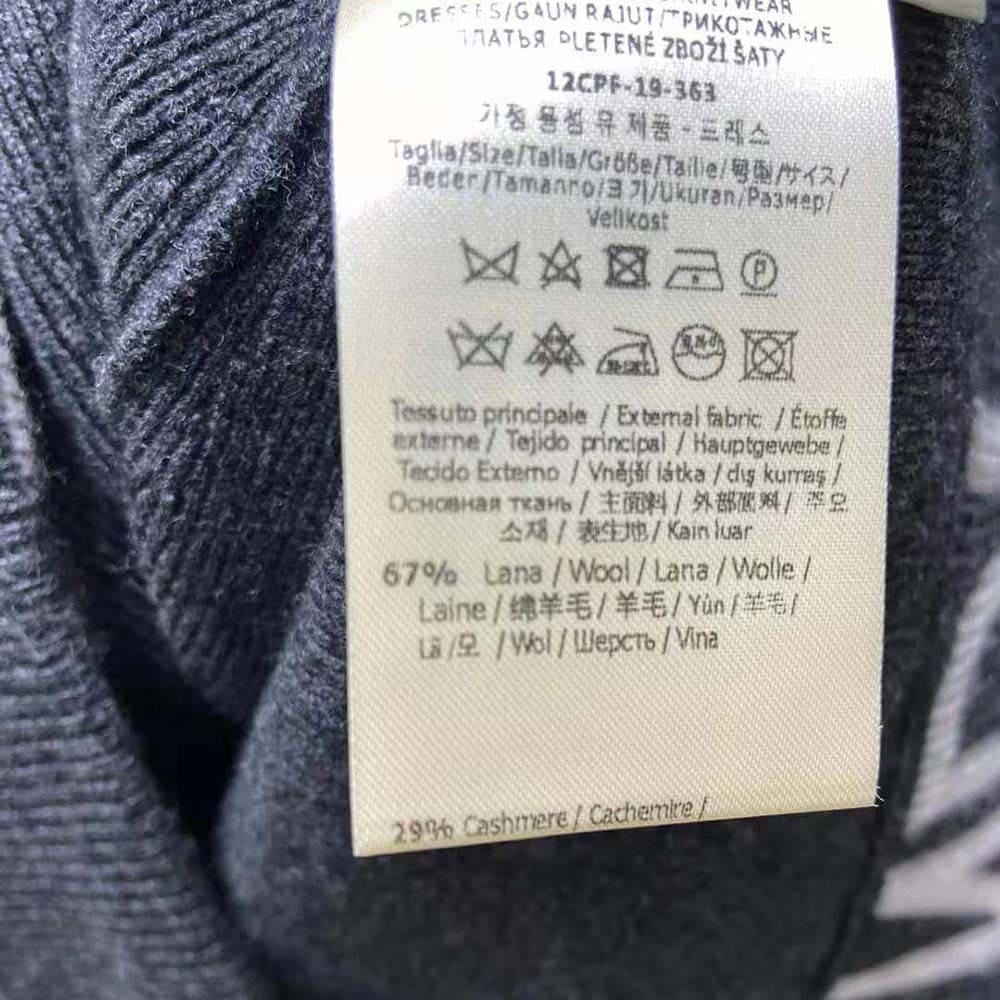 ÁO Fendi Women Sweater Gray Cashmere and Wool Pullover
