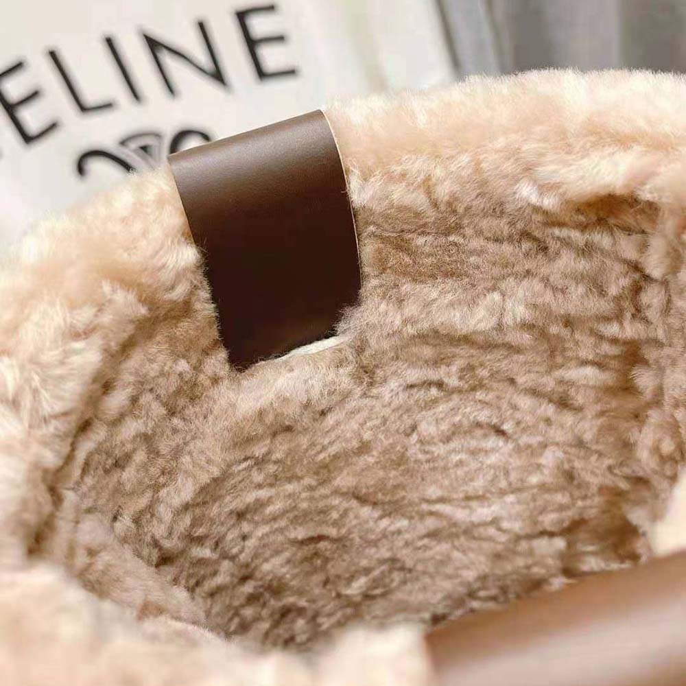 GIÀY Miu Miu Women Fumé Leather Boots-Brown