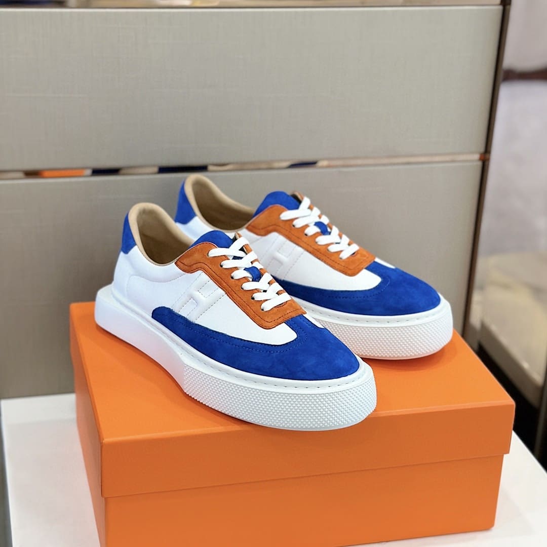 GIÀY HERMES SNEAKER LOW SPORTS SUEDE BLUE
