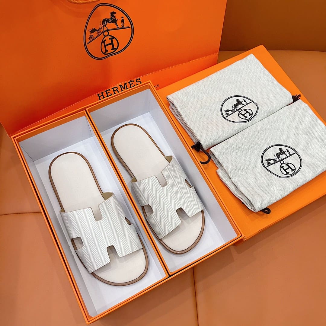 DÉP HERMES IZMIR WHITE H SANDAL AAA