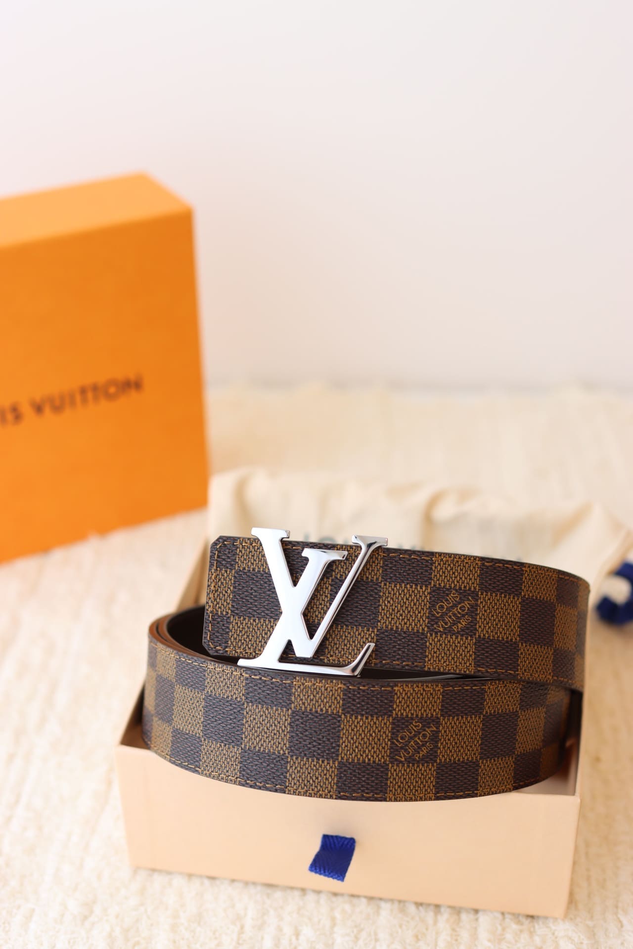 DÂY LƯNG LOUIS VUITTON SQUARE BROWN MONOGRAM Khóa bạc