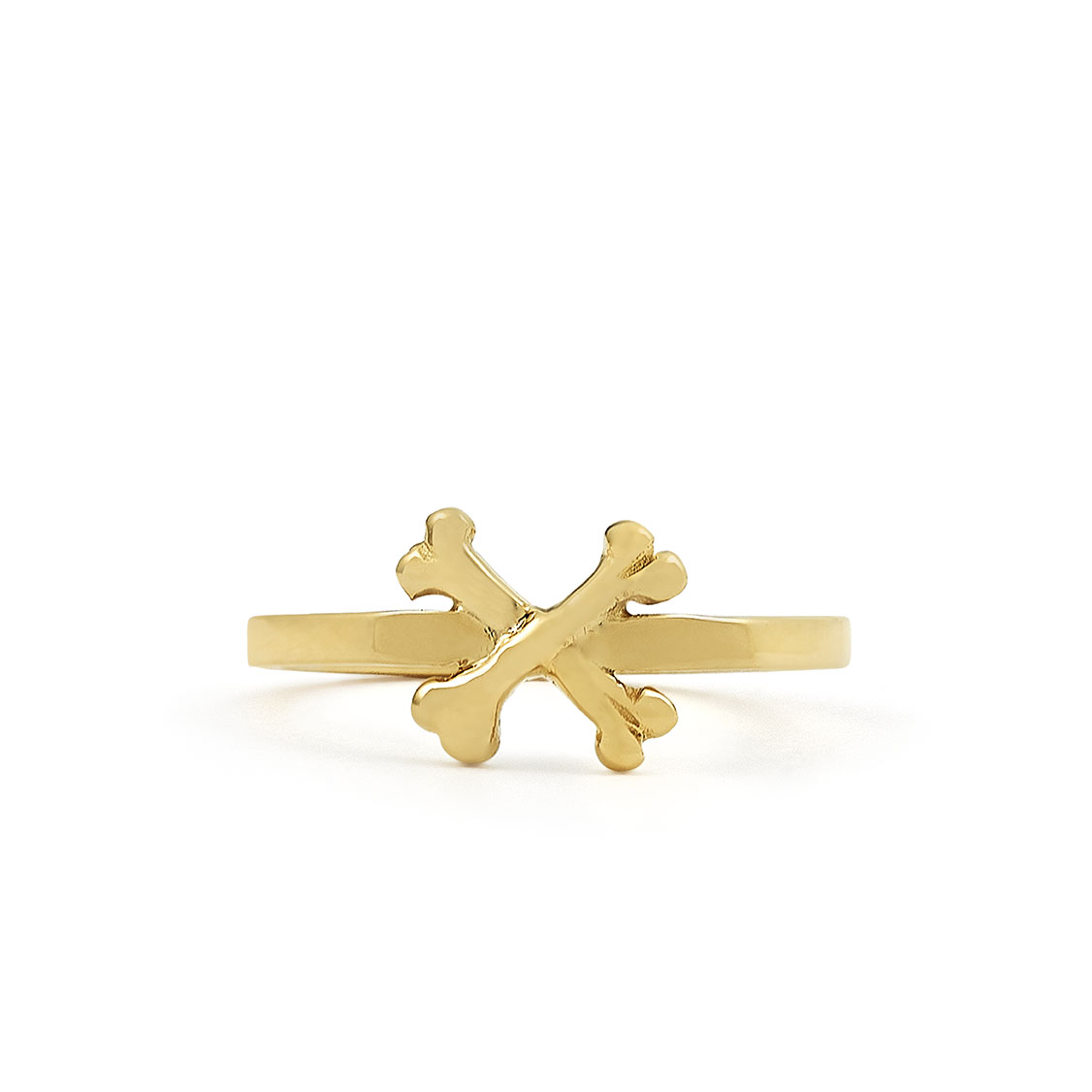 THE Crossbones Gold 10K rings ft sterling silver 925 Italia