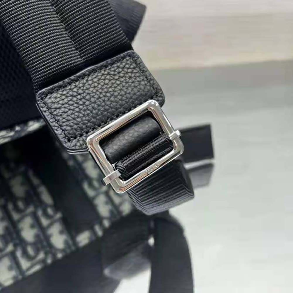 BALO Dior Rider Backpack Beige and Black Dior Oblique Jacquard