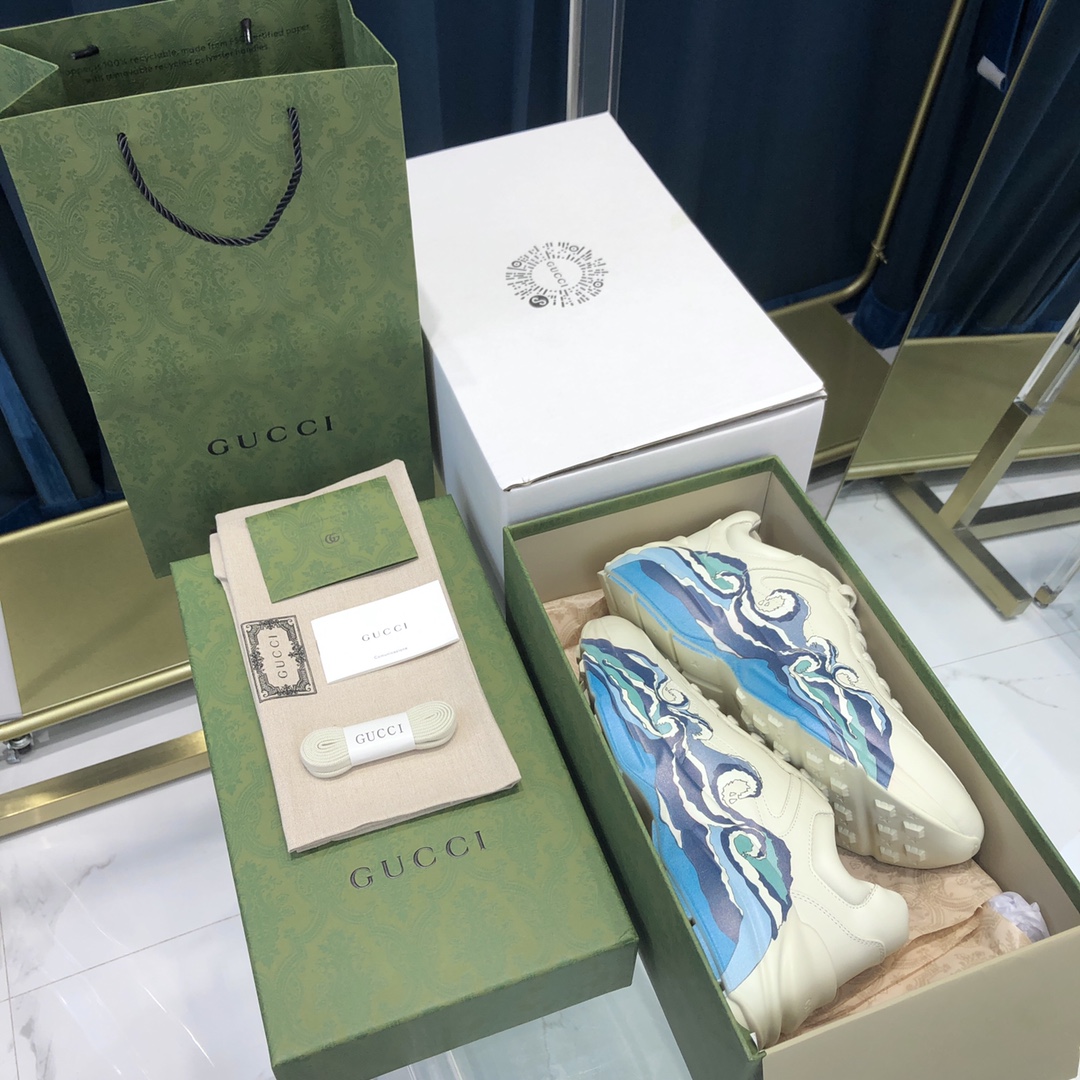 GIÀY GUCCI RHYTON GG ITALIA SNEAKERS SHOES UNISEX