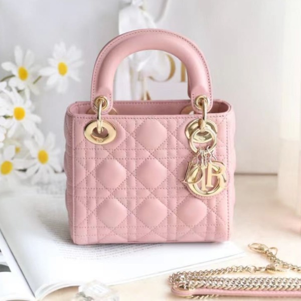 TÚI CHRISTIAN DIOR Women Micro Lady Dior Bag Pink Cannage Lambskin
