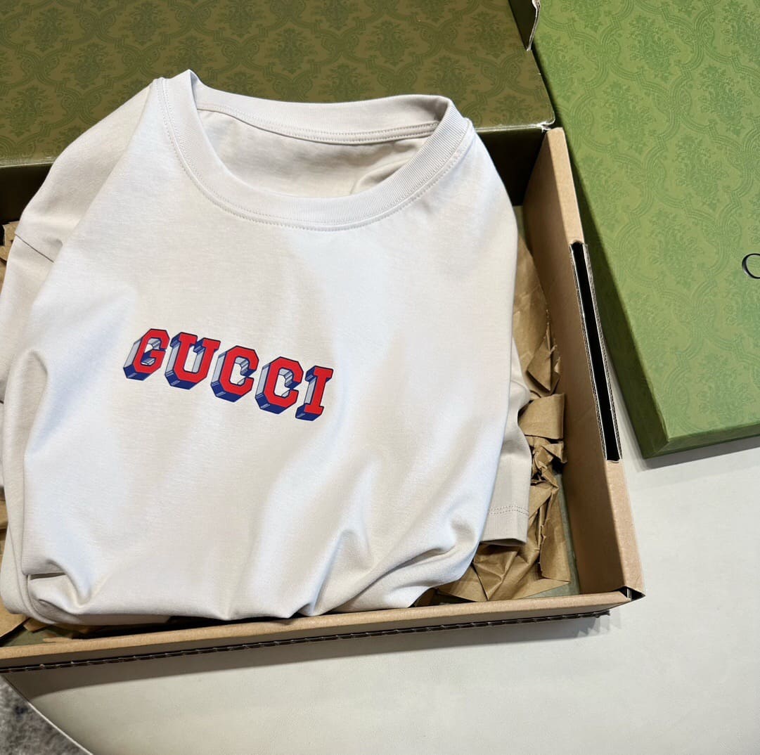 ÁO GUCCI LOGO T SHIRT BEIGE