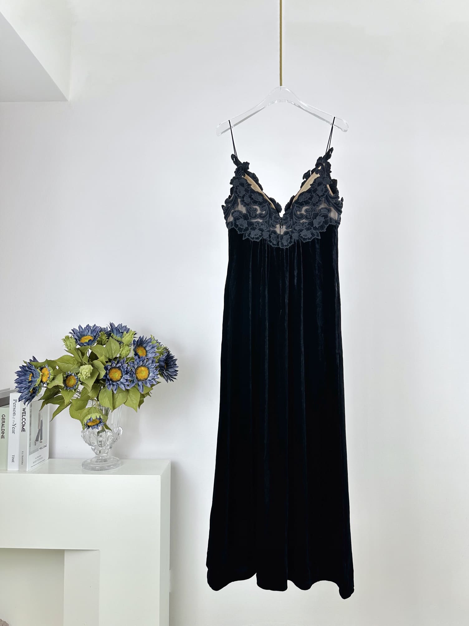 VÁY ZIMMERMANN Flower All Black Vintage Dress High Classy