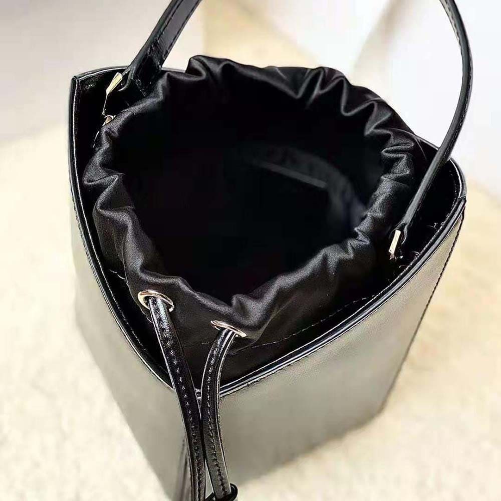 TÚI Givenchy Women Mini Cut Out Bucket Bag in Box Leather-Black