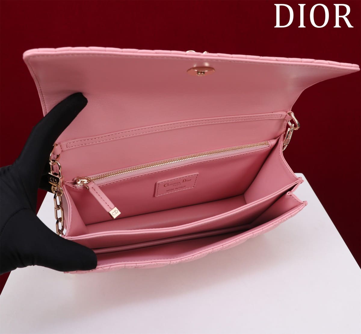TÚI CHRISTIAN DIOR Mini Miss Dior Bag Pink Cannage Lambskin