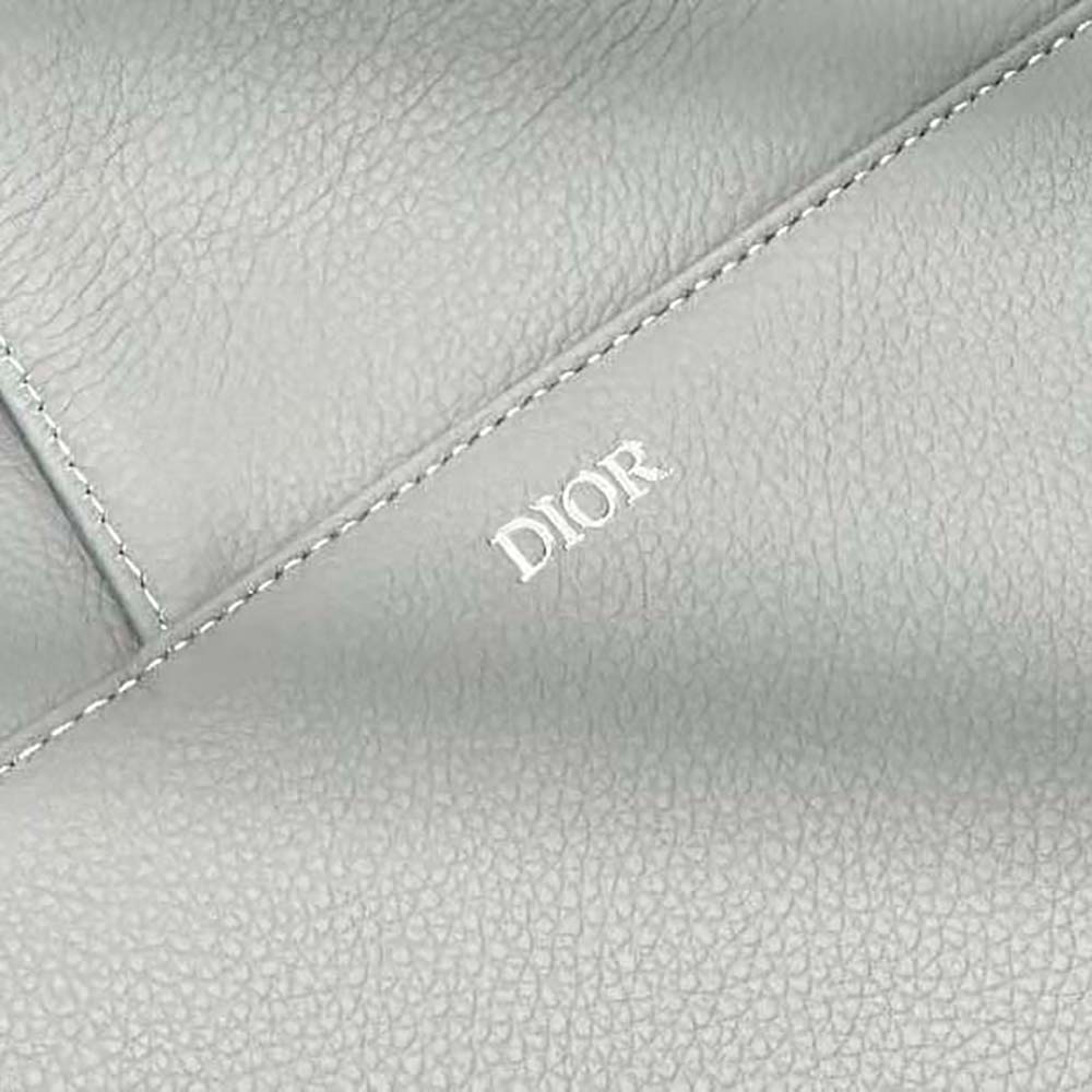 TÚI DIOR Saddle Bag Dior Gray Grained Calfskin with Christian Dior 1947 Signature