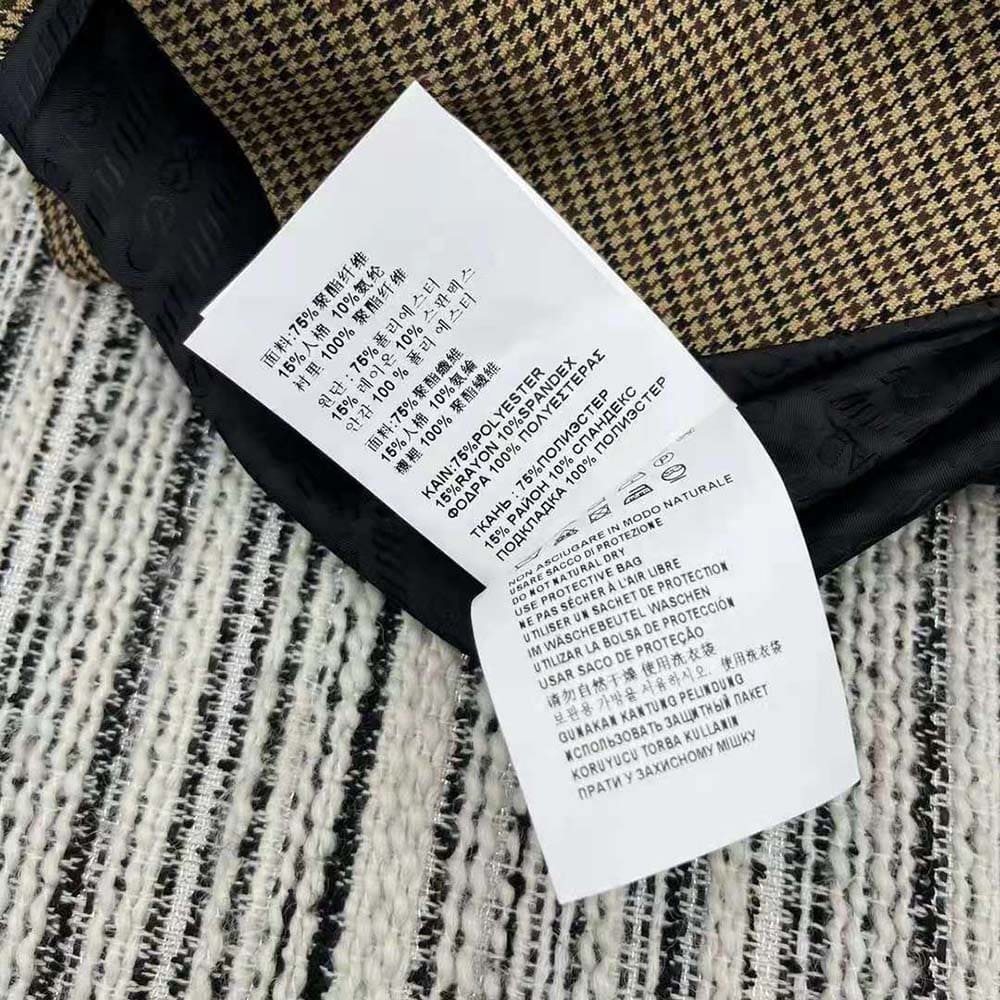 ÁO Prada Women Single-breasted Houndstooth Check Jacket