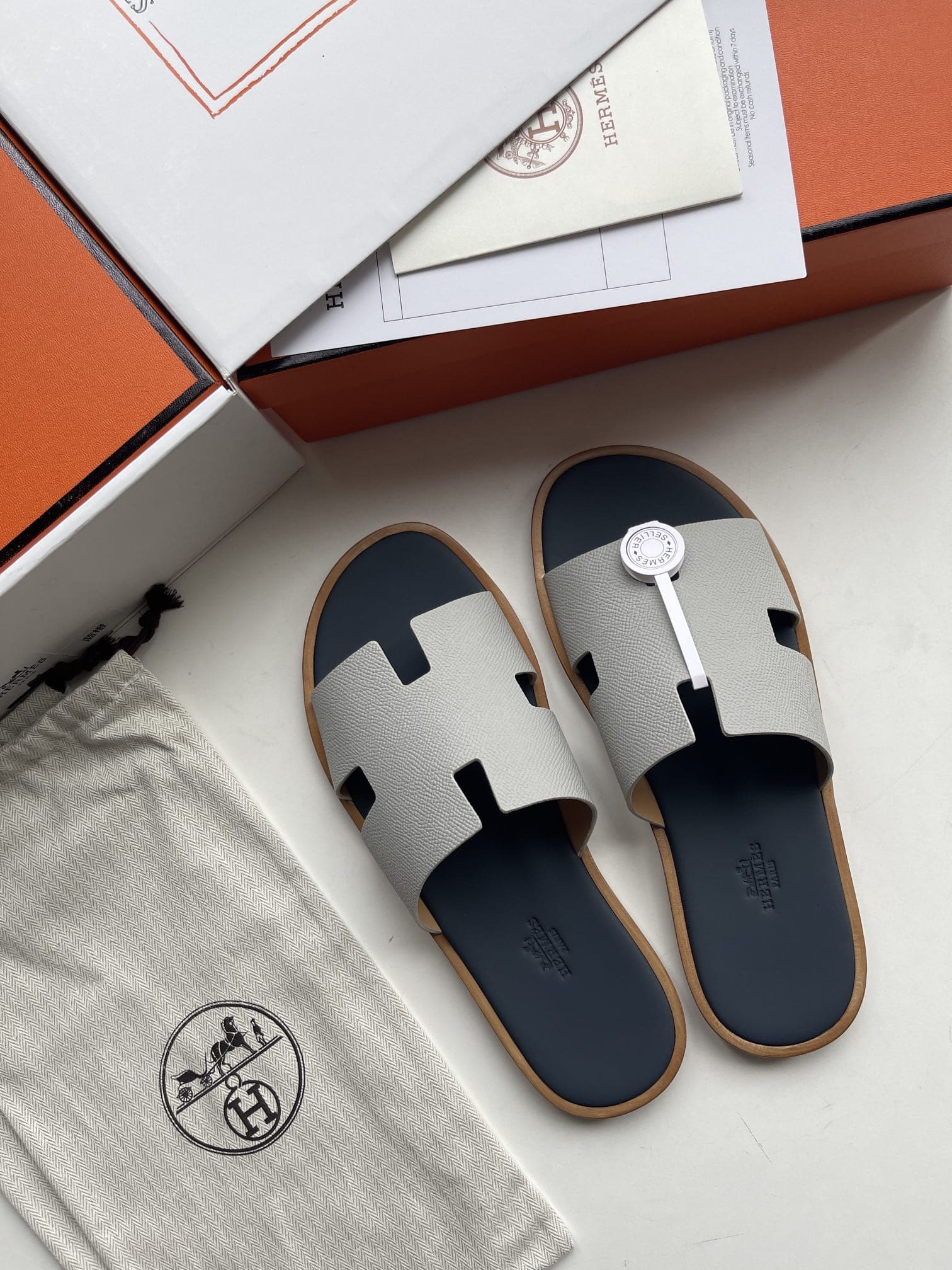 DÉP HERMES IZMIR GREY H SANDAL AAA