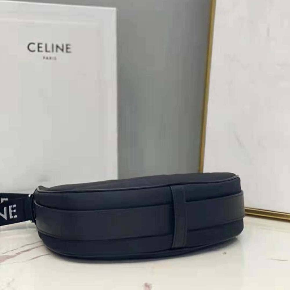 TÚI Celine Women Medium Ava Bag with Celine Strap in Quilted Nylon-Black