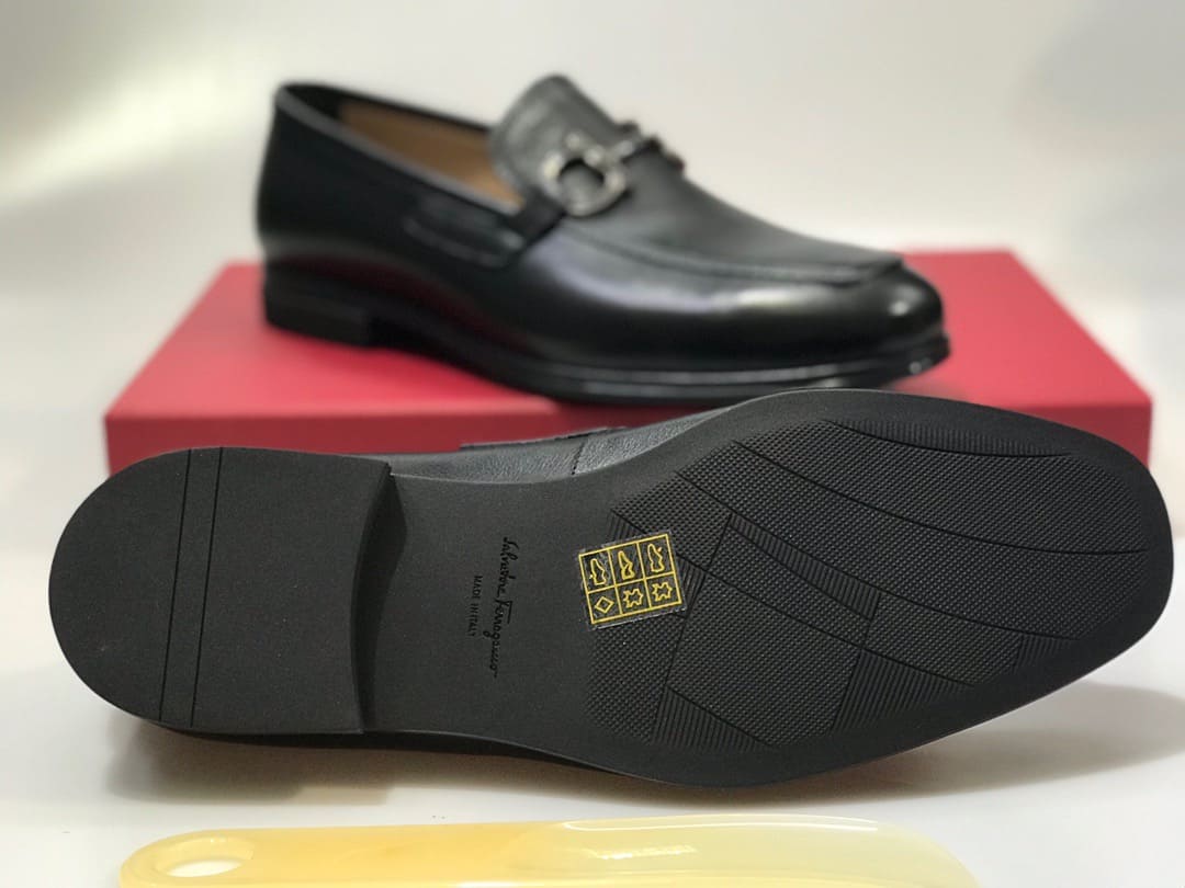 GIÀY SALVATORE FERRAGAMO LOAFER BLACK TOP QUALITY SHOES AAA