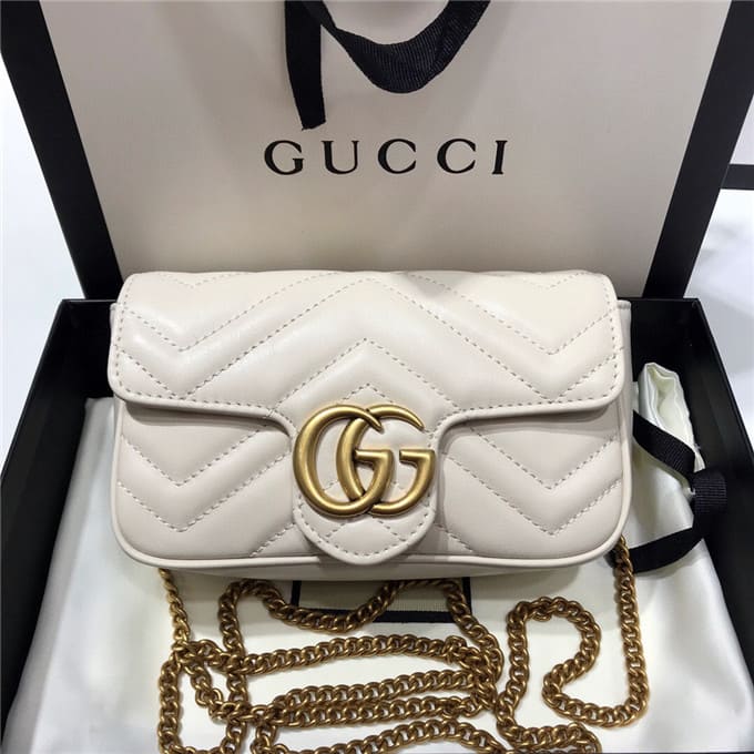 TÚI Gucci GG marmont super mini bag white Top Quality