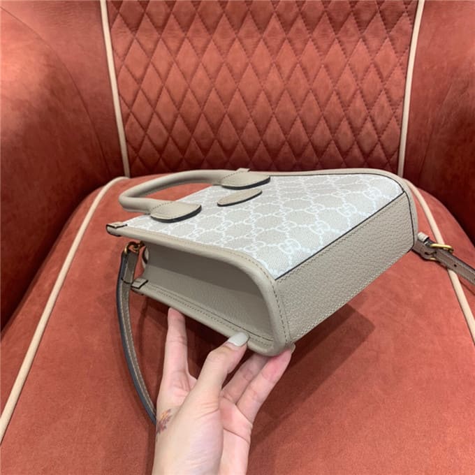 TÚI Gucci mini tote bag with interlocking white Top Quality