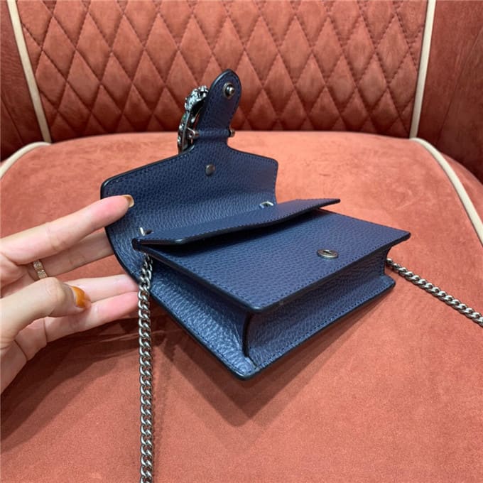 TÚI Gucci Dionysus super mini leather bag blue Top Quality