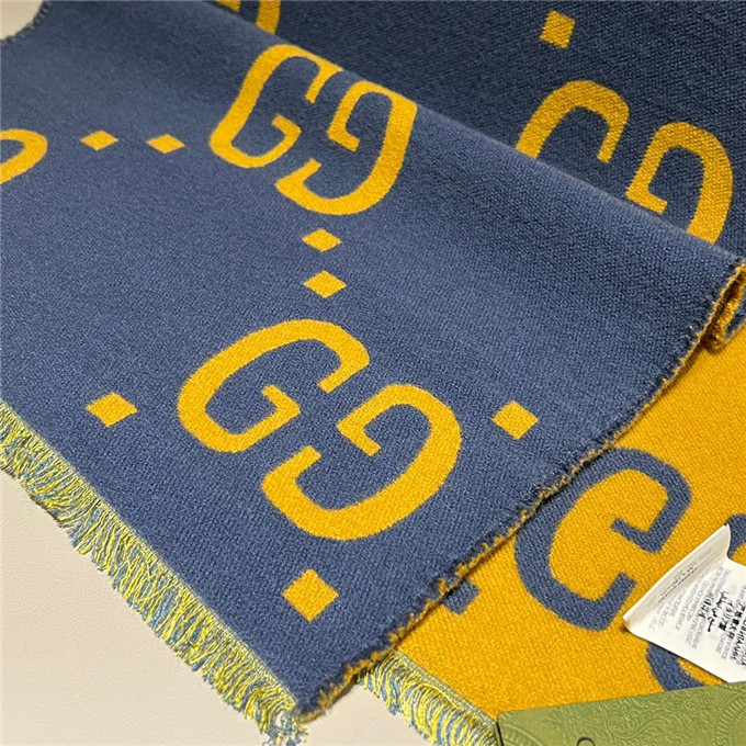 KHĂN Gucci GG Yellow scarf