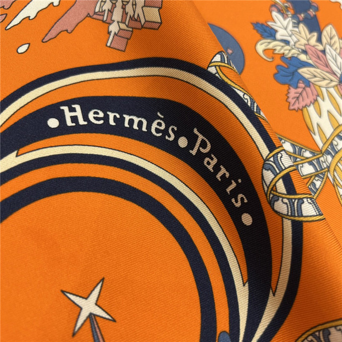 KHĂN Hermes Le Sacre Des Saisons Silk scarf
