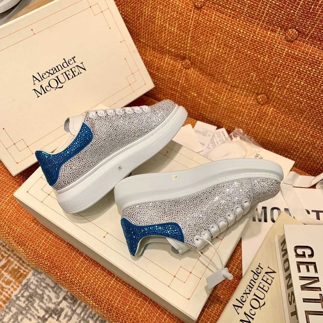 GIÀY ALEXANDER MCQUEEN SNEAKERS SHOES AAA UNISEX NAM VÀ NỮ KIM CƯƠNG DA BÊ HẢO HẠNG