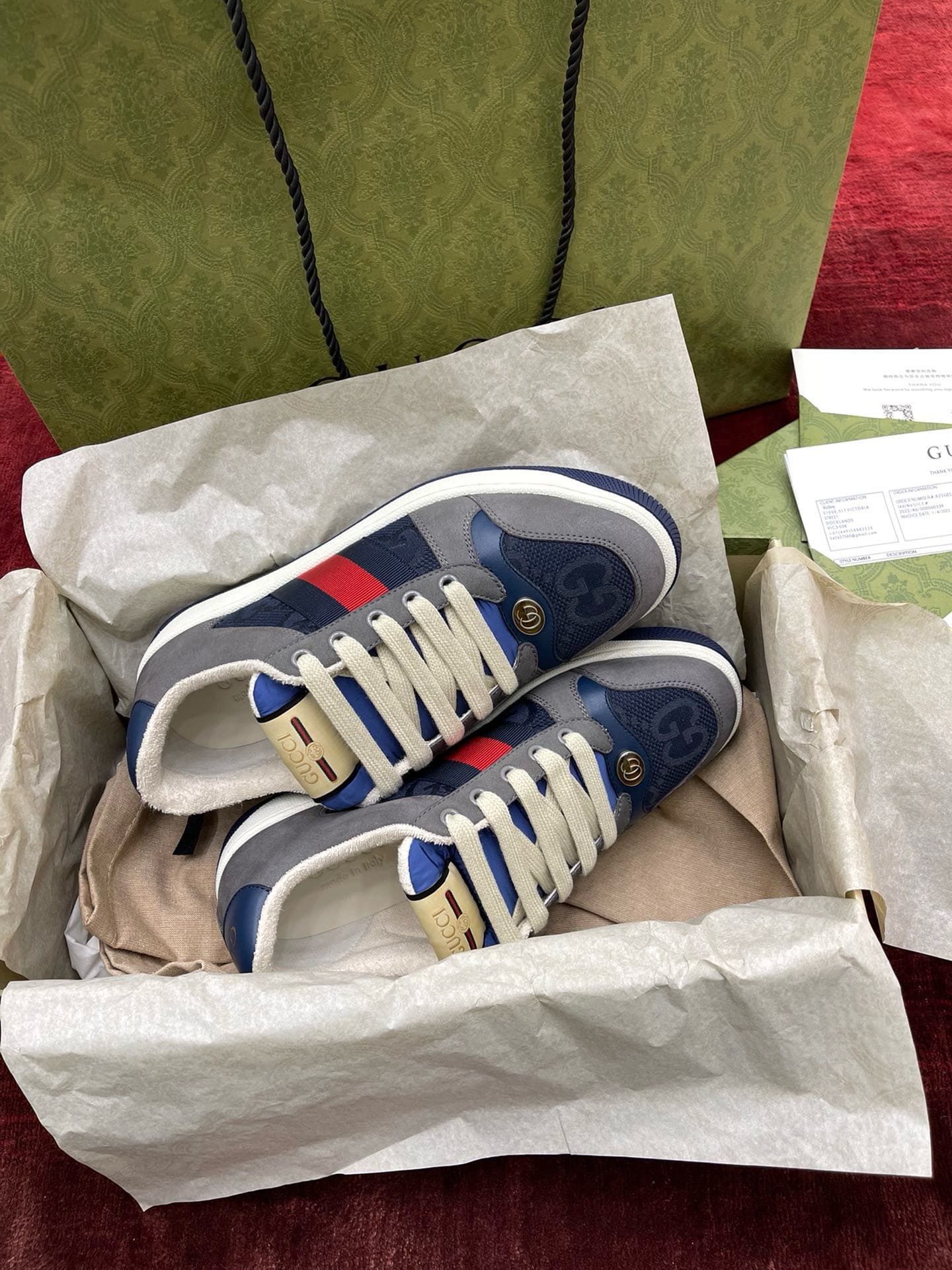 GIÀY GUCCI SCREENER UNISEX HIGH TOP QUALITY SHOES AAA