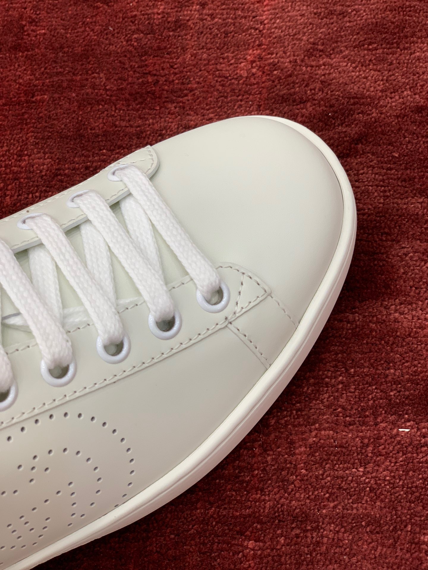 GIÀY GUCCI Leather Ace Sneakers Interlocking GG White