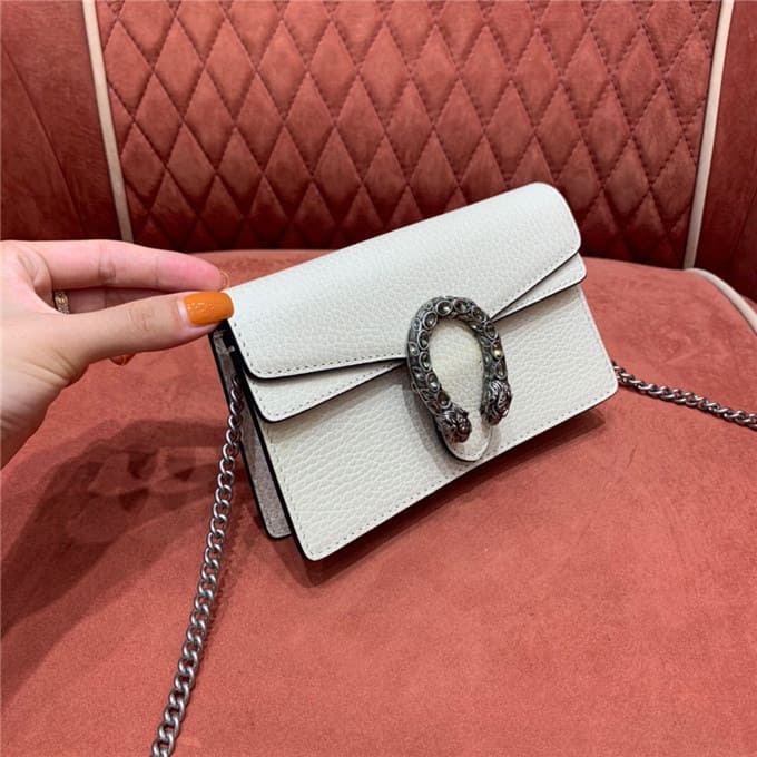 TÚI Gucci Dionysus super mini leather bag white Top Quality