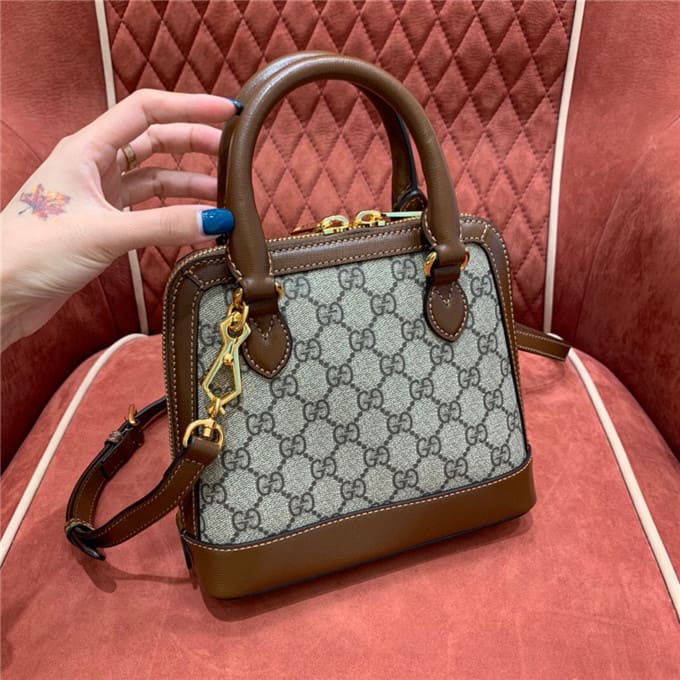 TÚI Gucci Horsebit 1955 mini top handle bag brown Top Quality