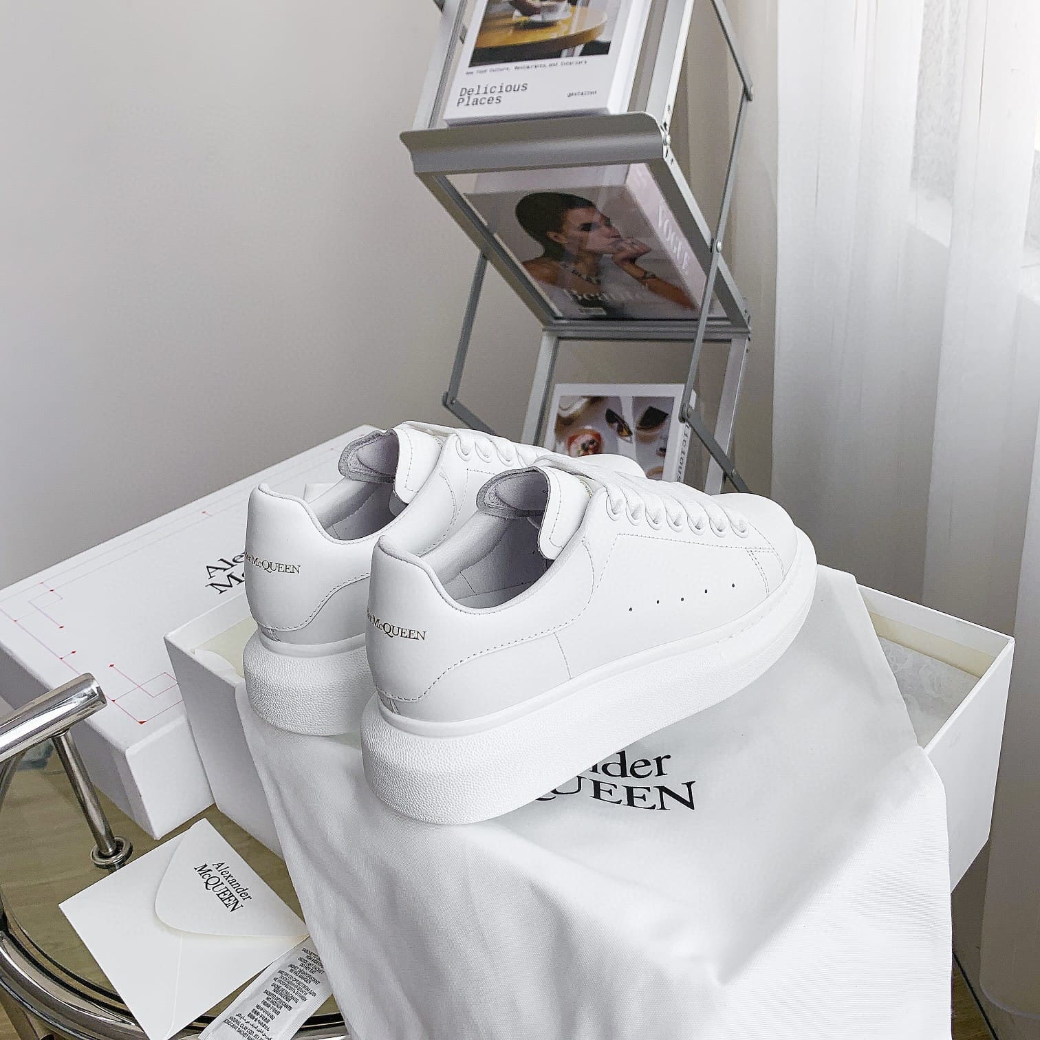 GIÀY ALEXANDER MCQUEEN SNEAKERS SHOES AAA UNISEX NAM VÀ NỮ DA BÊ HẢO HẠNG