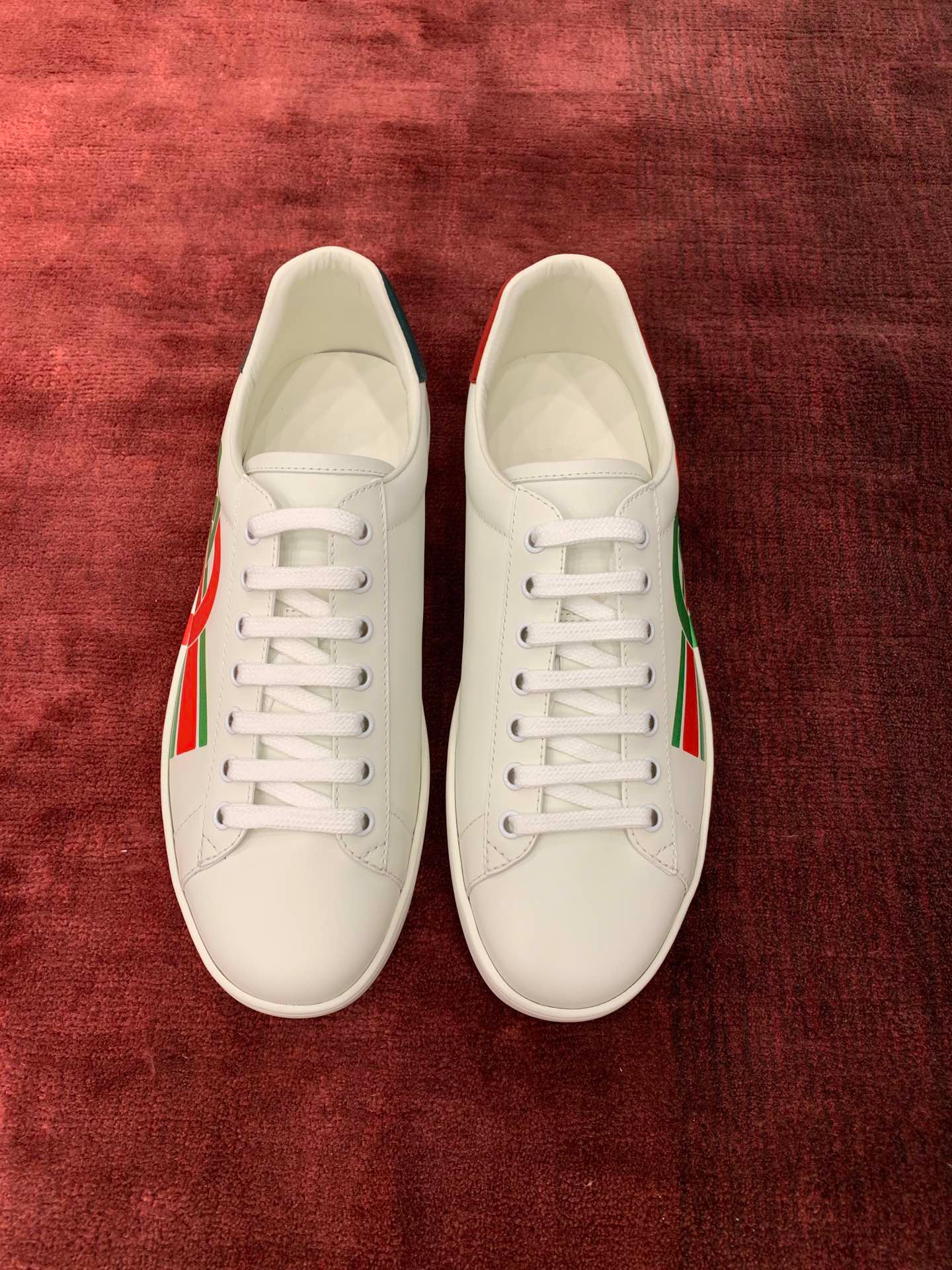 GIÀY GUCCI Leather Ace Sneakers Interlocking GG White