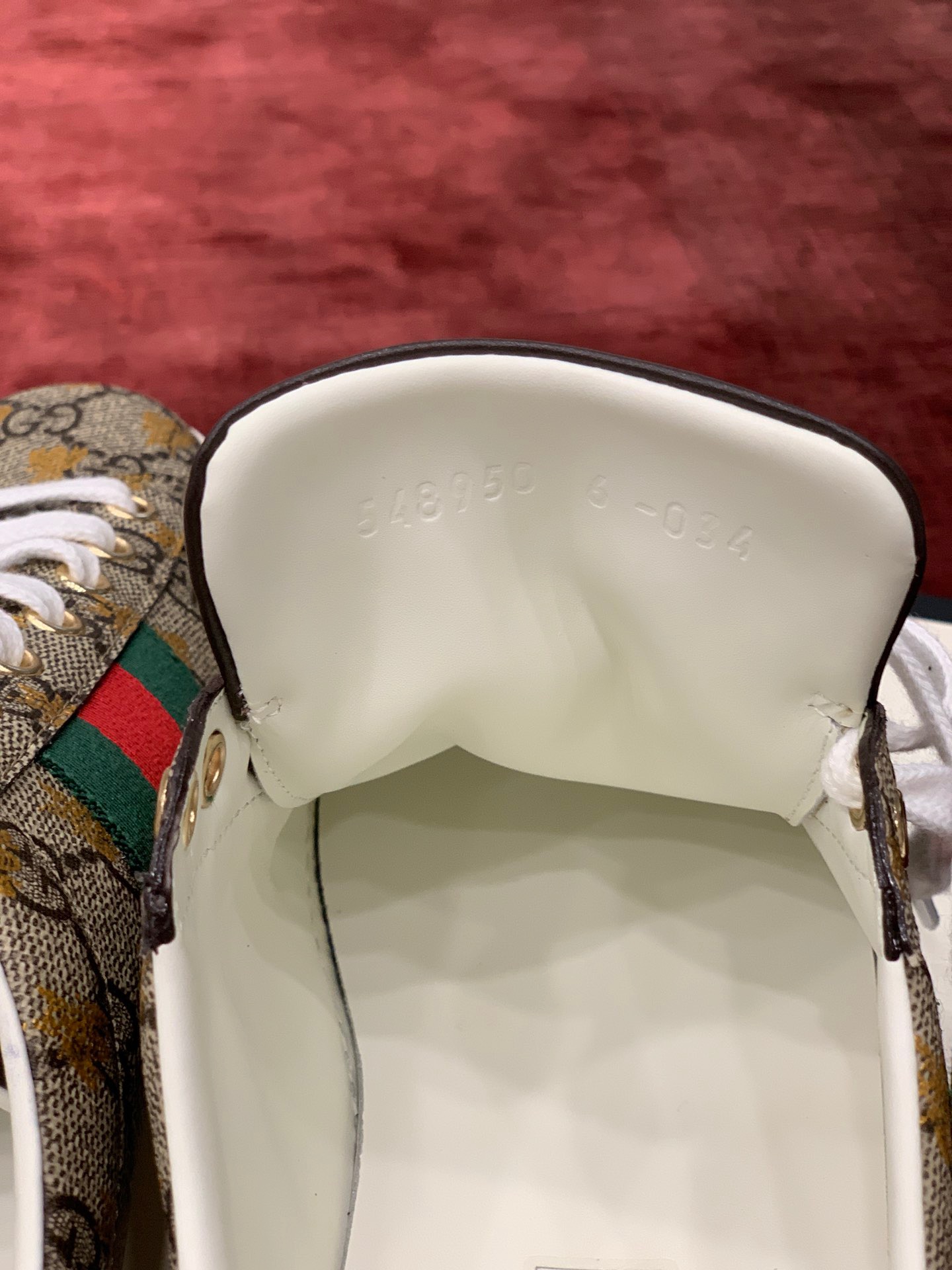 GIÀY GUCCI Leather Ace Sneakers Bee Motif