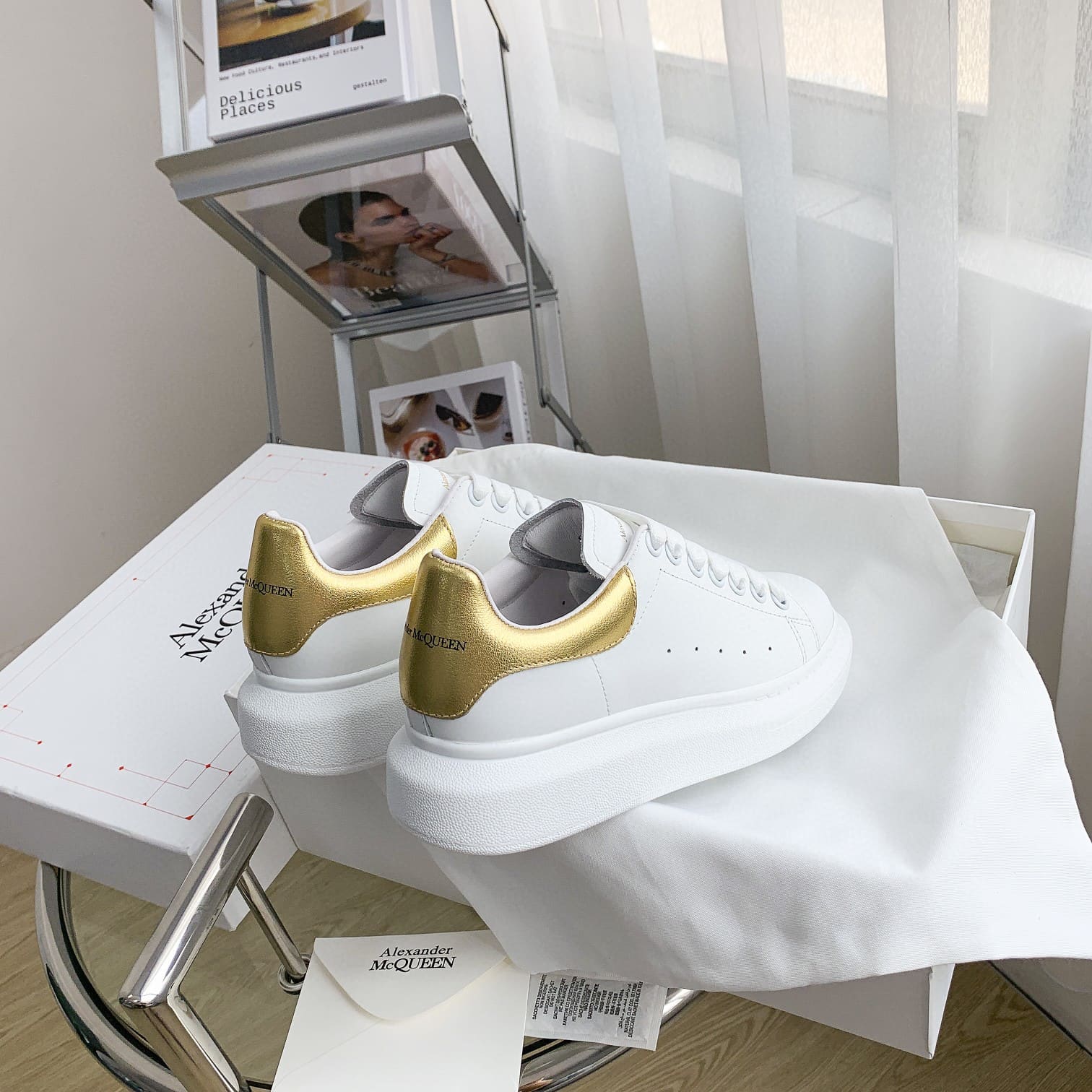 GIÀY ALEXANDER MCQUEEN SNEAKERS SHOES AAA UNISEX NAM VÀ NỮ DA BÊ HẢO HẠNG