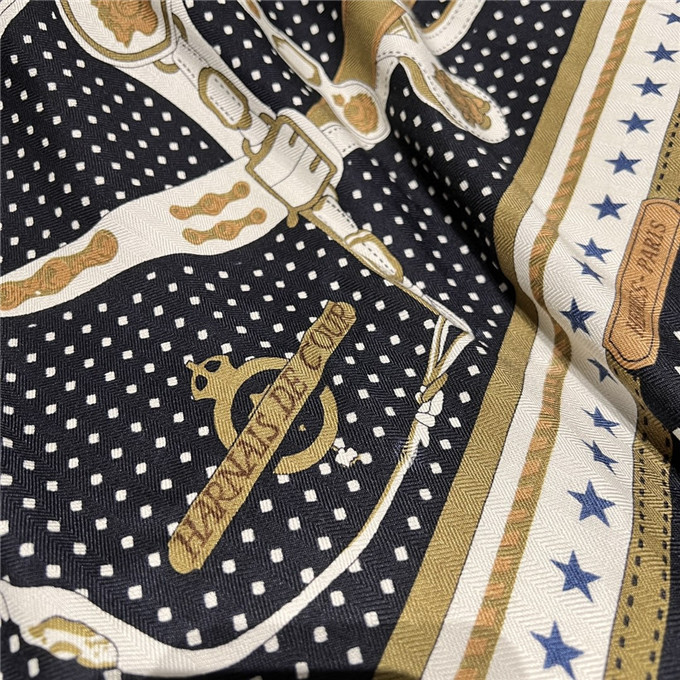 KHĂN Hermes Harnais De Cour Logo scarf