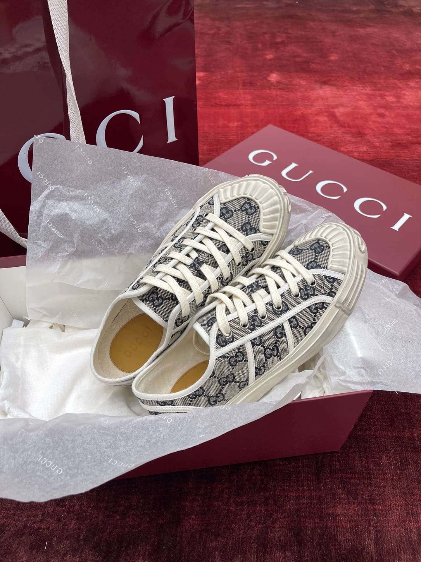 GIÀY GUCCI GG SNEAKER UNISEX HIGH TOP QUALITY SHOES AAA