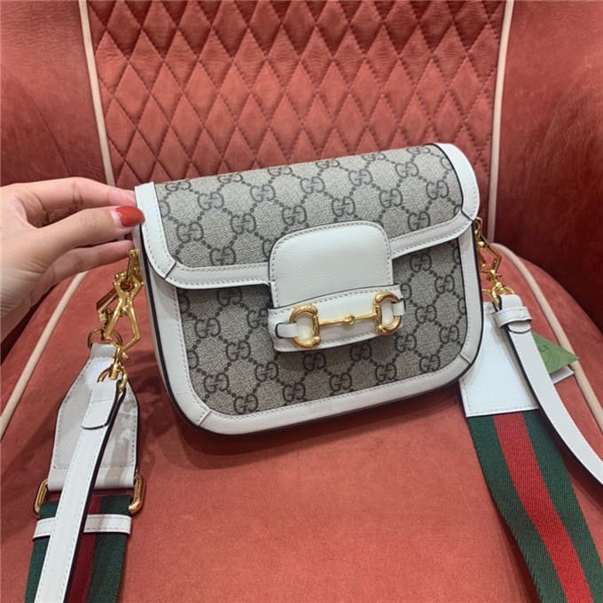 TÚI Gucci Horsebit 1955 bag white Top Quality