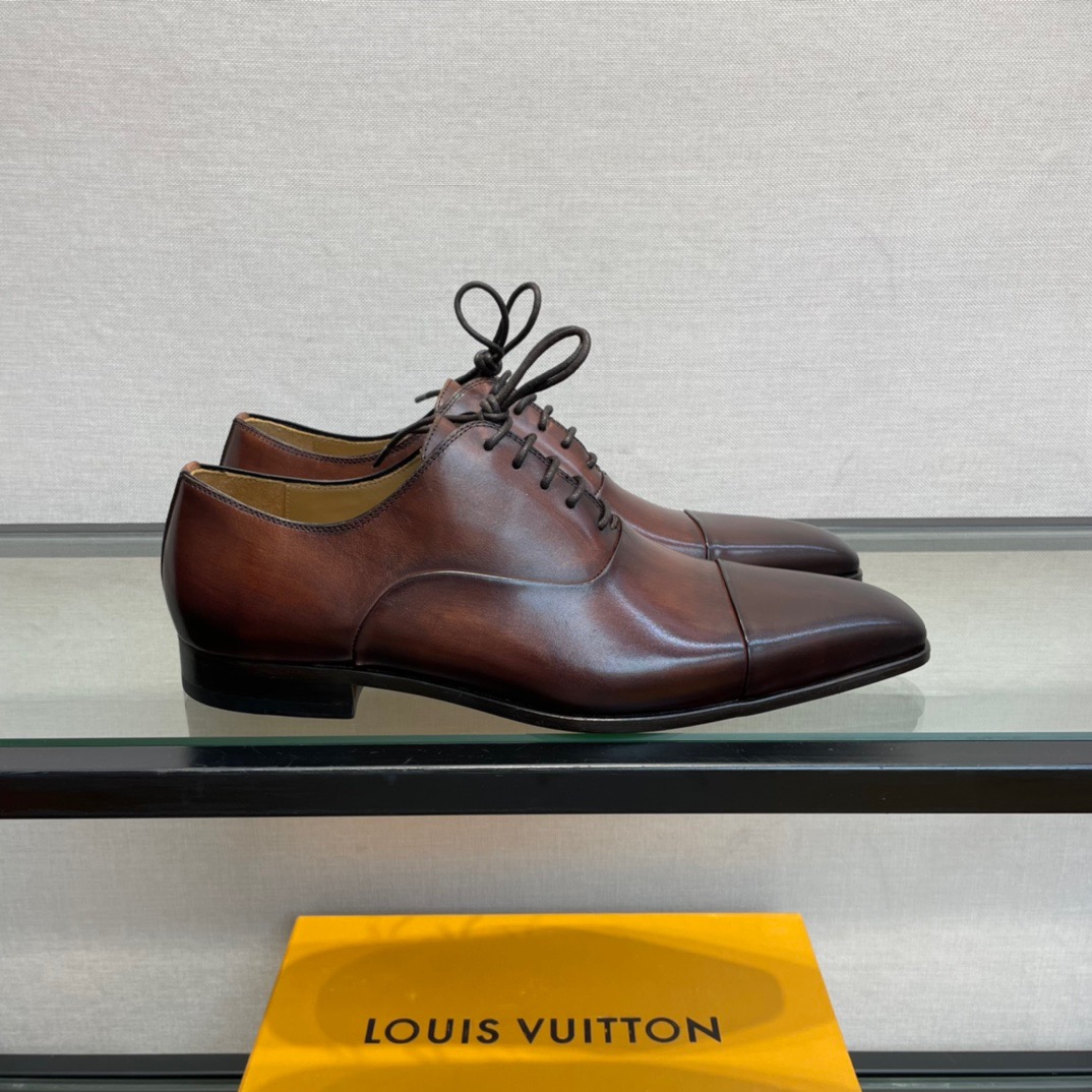 GIÀY LOUIS VUITTON BROWN LEATHER BROGUES SHOES