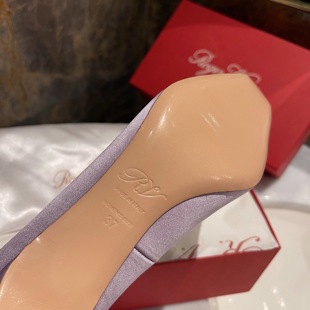 GIÀY ROGER VIVIER RIHNSTONE VELVET Purple