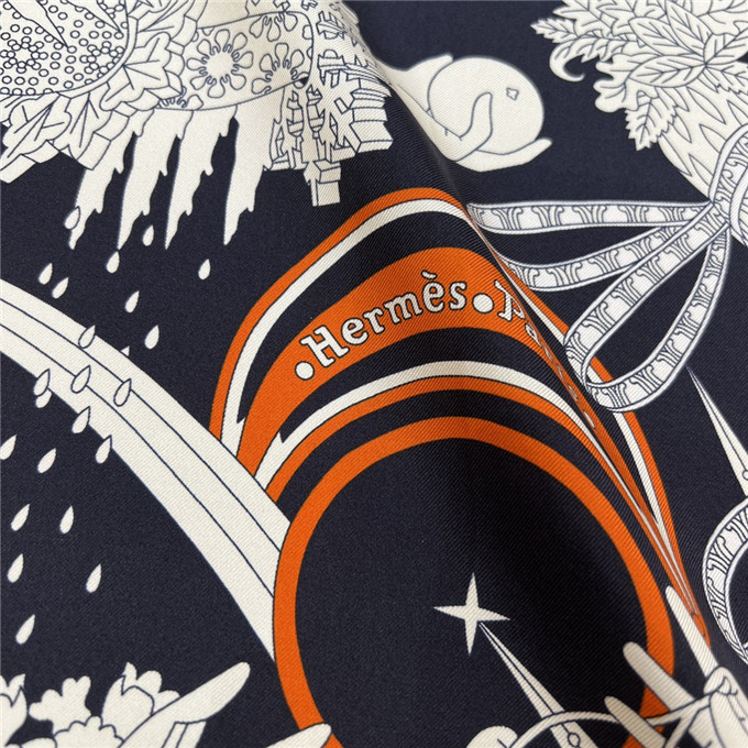 KHĂN Hermes Le Sacre Des Saisons Silk scarf