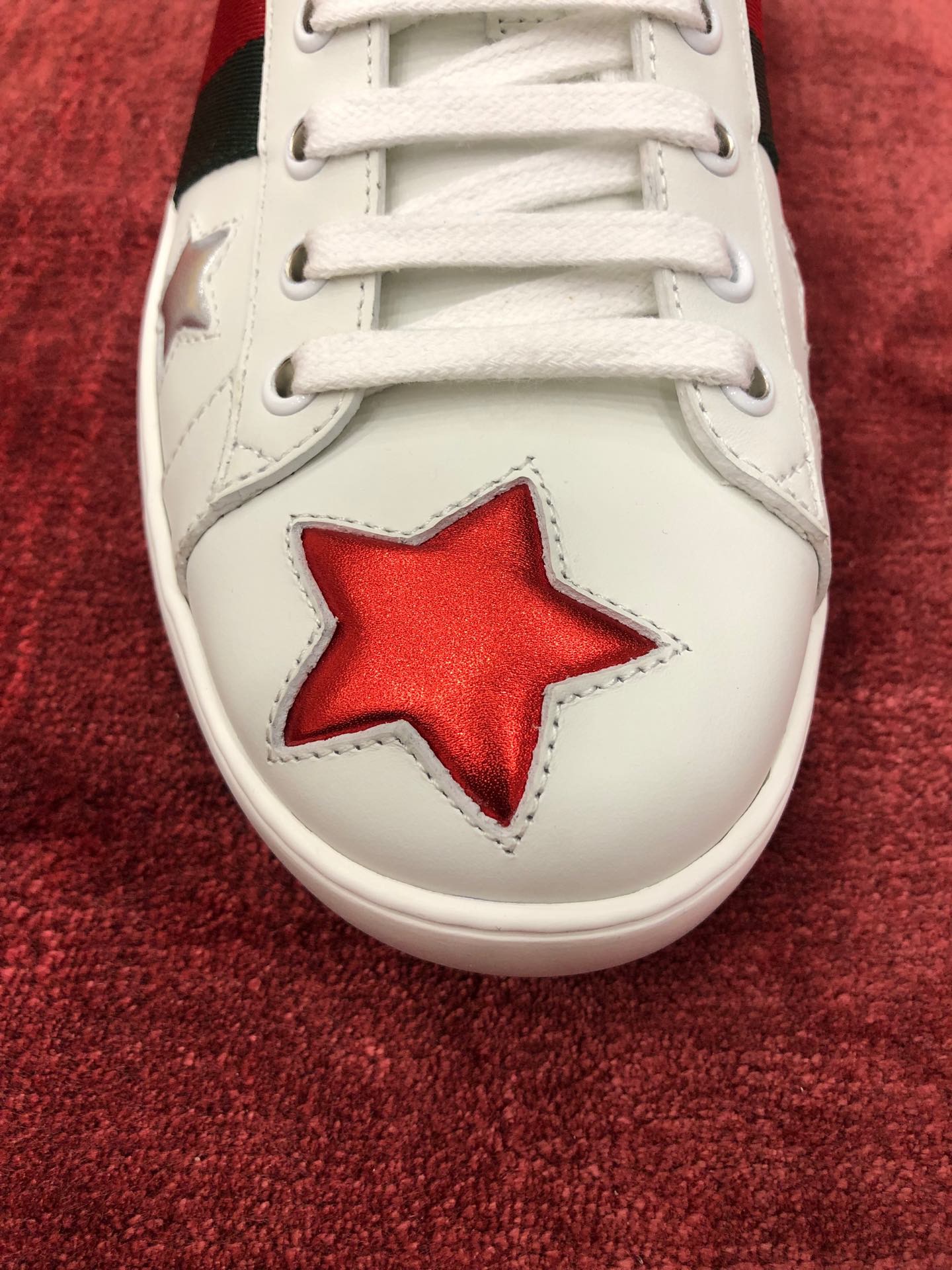 GIÀY GUCCI Leather Ace Sneakers Star White