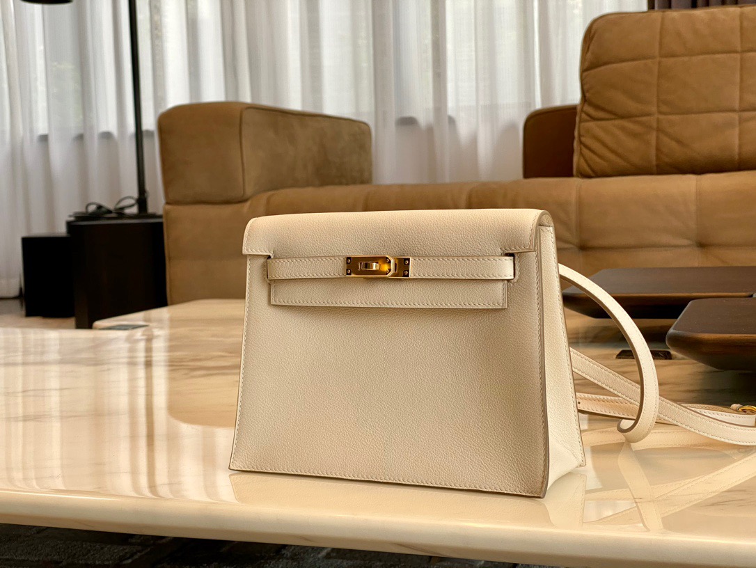 TÚI HERMES Kelly Danse Craie Handmade khâu tay 22CM(giá liên hệ)