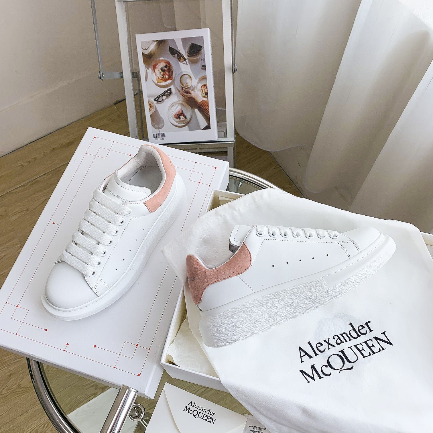 GIÀY ALEXANDER MCQUEEN SNEAKERS SHOES AAA UNISEX NAM VÀ NỮ DA BÊ HẢO HẠNG