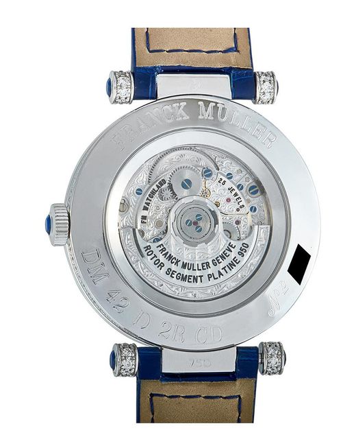 FRANCK MULLER Metallic Round Automatic Diamond Silver Dial Mens Watch